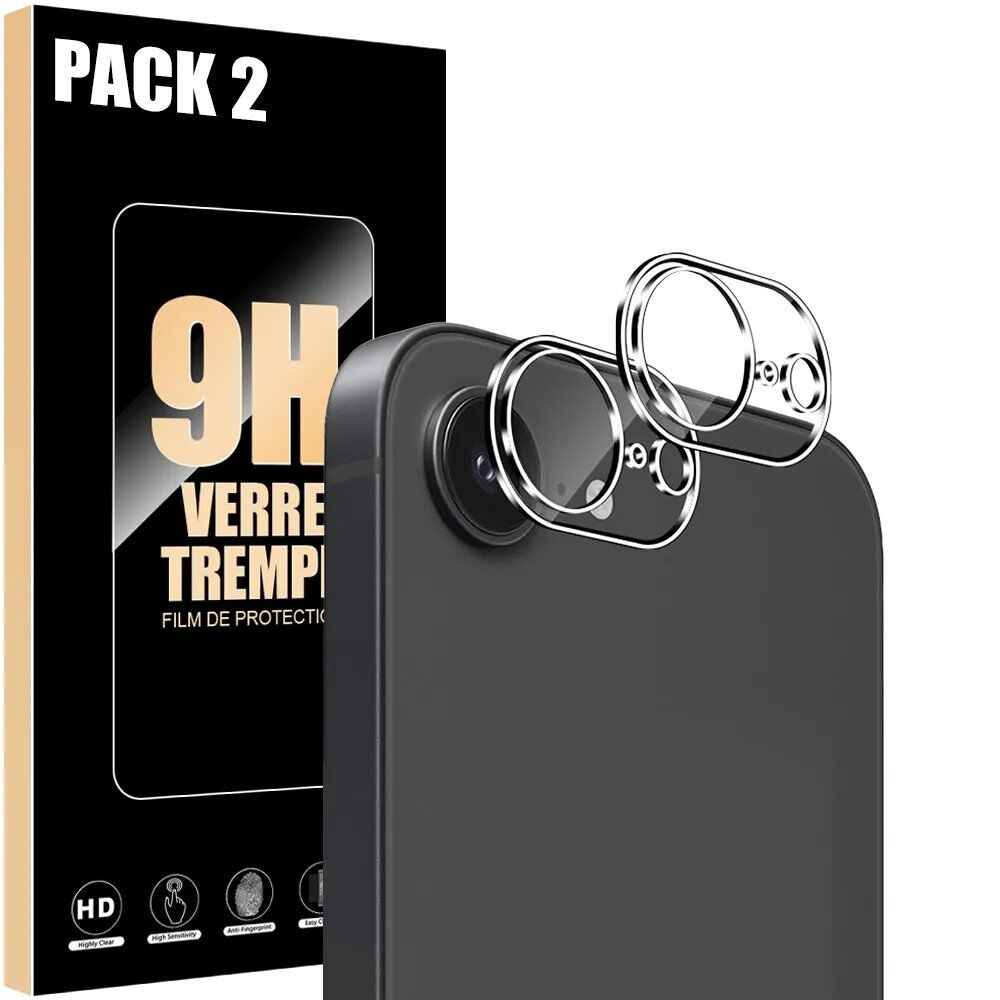 2 Verre Trempé Caméra Arrière pour iPhone 17e - Protection Antichoc...