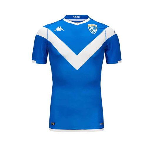 Maillot Kombat Pro Home Domicile Brescia Calcio Officiel Football Homme Bleu Blanc