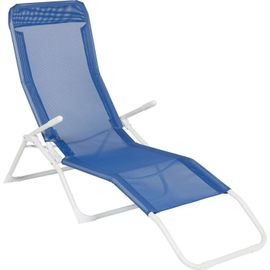 Bain De Soleil 2 Positions Acier Assise Bleu Marine Milan Hyba - La Boite