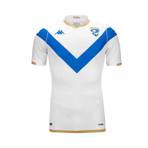 Maillot Kombat Pro Away Domicile Brescia Calcio Officiel Football Homme Blanc Bleu