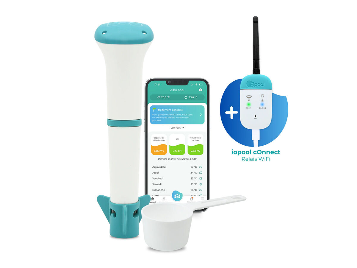 Pack analyseur de piscine connect&eacute; EcO Start + Connect -