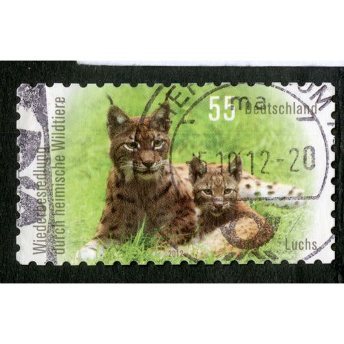Timbre Oblitéré Deutschland, Luchs, 2012, 55