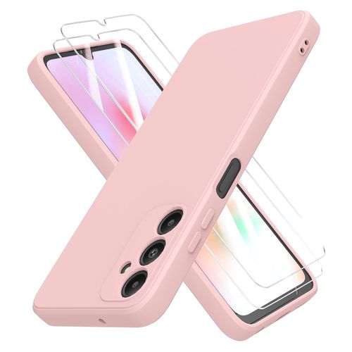 Coque Pour Samsung Galaxy A05s 4g Silicone Rose + 2 Verres Trempes Little Boutik©