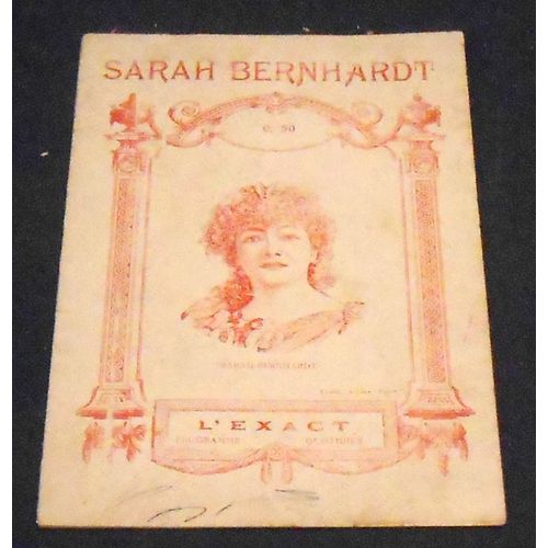 Programme De La Pièce De Théâtre Jeanne Doré Avec Sarah Bernhardt
