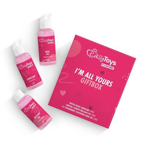 I'm All Yours Giftbox - Strawberry Oral Play Gel, Massage Oil & Lube