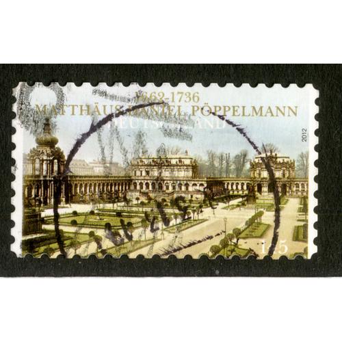 Timbre Oblitéré Deutschland, Matthaüs Daniel Pöppelmann, 1662-1736, 2012, 145