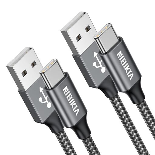 JGD-Câble USB C 2Pack/1M Cable USB C Charge Rapide Nylon Cable USB ...