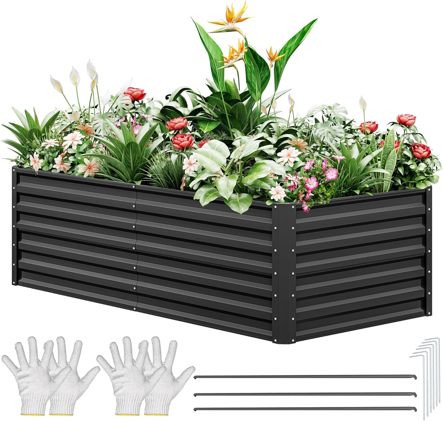 Ulteronixshop-Potager De Jardin Surélevé 180x90x60cm, Jardiniere Ex...
