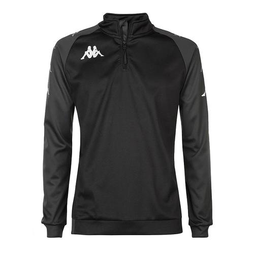 Sweat D'entrainement 1/2 Zip Noir Homme Kappa Trieste