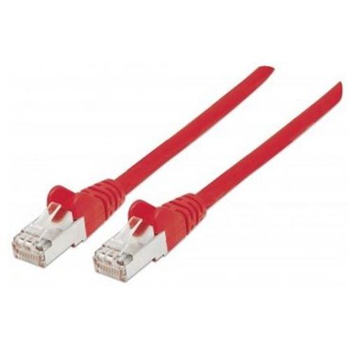 Intellinet Network Patch Cable, Cat6A, 7.5m, Red, Copper, S/FTP, LSOH / LSZH, PVC, RJ45, Gold Plated Contacts, Snagless, Booted, Lifetime Warranty, Polybag - Cordon de raccordement - RJ-45 (M)...