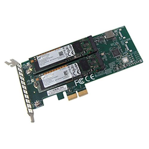 Fujitsu PDUAL CP100 - Adaptateur pour baie de stockage - Slot d'extension vers 2 x M.2 - M.2 Card - PCIe - pour PRIMERGY RX2530 M6, RX2540 M6