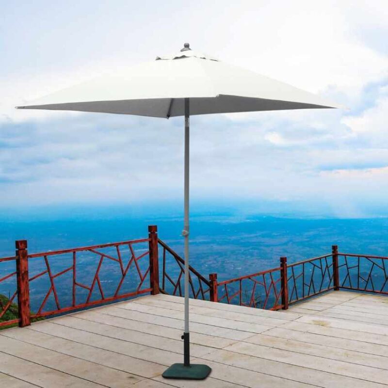 Parasol Droit De Jardin 2x2 Aluminium Carr&eacute; Bar H&ocirc;tel Plutone