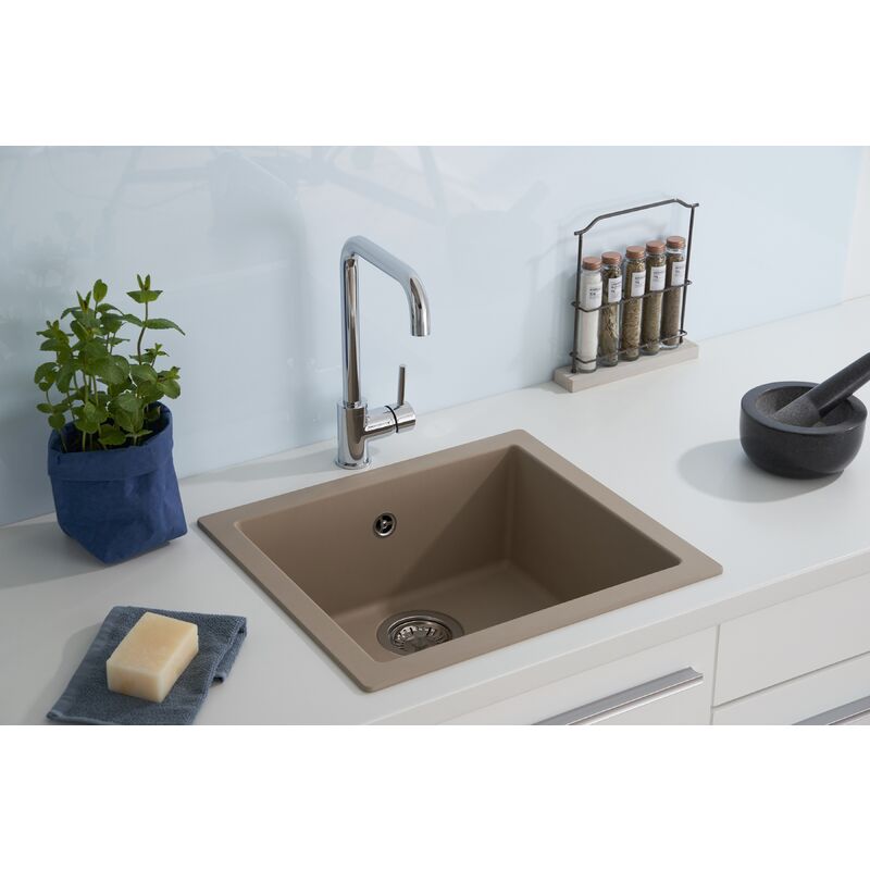 Respekta - Vier évier De Cuisine à Encastrer évier Granit Mineralit...