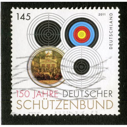 Timbre Oblitéré Deutschland, 150 Jahre Deutscher Schützenbund, 2011, 145