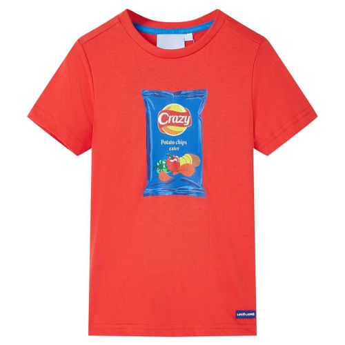 T-Shirt Pour Enfants Avec Manches Courtes Rouge 128