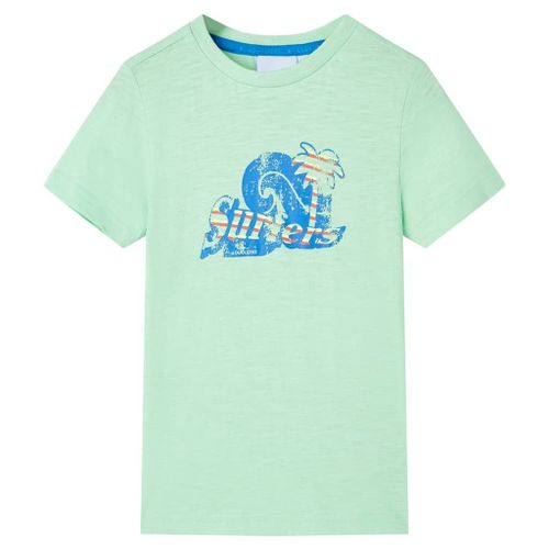 T-Shirt Pour Enfants Avec Manches Courtes Vert Citron 140