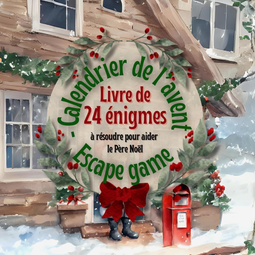 Calendrier De L'avent : Aide Au Père Noël - 24 Énigmes Pour Une Grande Aventure De Noël: Escape Game De L'avent (French Edition)