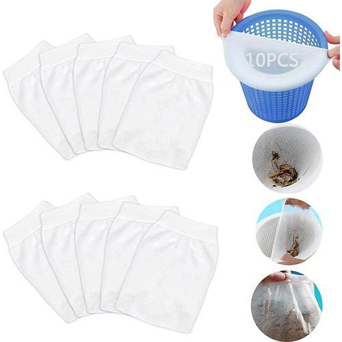 Chaussettes de skimmer - Pré-filtre pour piscine, lot de 10, pour maintenir la propreté de votre skimmer de piscine