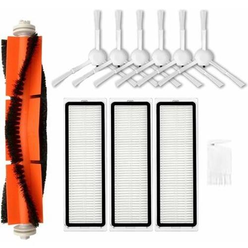 Kit d'accessoires de rechange pour aspirateur Xiaomi Dreame F9, 1 brosse rotative 6 brosses latérales 3 filtres 1 peigne