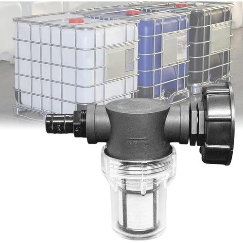 Robinet Raccord Cuve 1000 L, Connecteur De Tuyau De Jardin Avec Fonction De Filtre, S60x6 Adaptateur De Réservoir D'eau Ibc, Articulation De Tuyau De Jardin Pour Collecteurs D'eau De Pluie Pagode