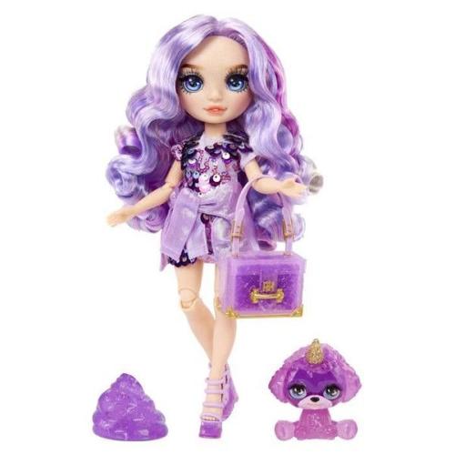 Rainbow High Poupee Mannequin avec Kit de Slime et Animal de Compagnie Violet Violet Poupee Pailletee 28 cm avec Kit de Rakuten