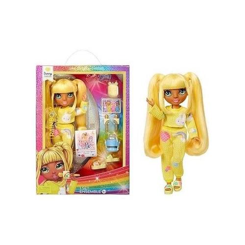 Junior High Pyjama Party - Poupée Mannequin Articulée 22 Cm - Sunny (Jaune) - Nombreux Accessoires - A Partir De 4 Ans