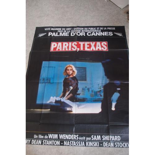 Affiche De Cinéma Pliée (115x 140cm) Paris, Texas De Wim Wenders Avec Nastassja Kinski Et Harry Dean Stanton