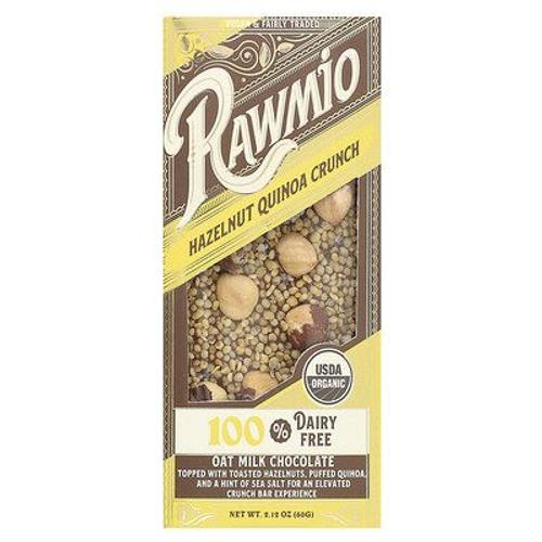 Rawmio Avoine Et Chocolat Au Lait, Croquant Aux Noisettes Et Au Quinoa, 60 G