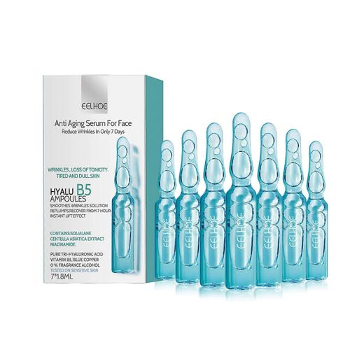 7pcs1,8 Ml Hyalu B5 Ampoules Anti-Rides Ampoule D'essence Traitement Anti-ge Srum Pour Le Visage Rduit Les Rides