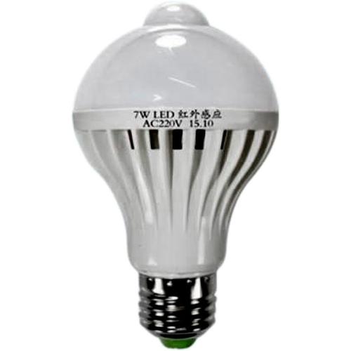 7w Led Intelligent Ampoule Contrle Pir Infrarouge Capteur De Mouvement Corridor Balle Lumire Globe Ampoule Lampe conomie D'nergie  Incandescence clairage Lampe Blanc