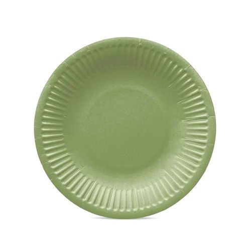 8 Assiettes Carton 18cm Olive