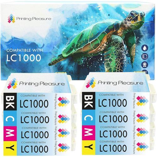 8 Compatibles Lc1000 Lc970 Cartouches D'encre Pour Brother Dcp-130c Dcp-135c Dcp-150c Dcp-260c Dcp-330c Dcp-350c Dcp-357c Dcp-540cn Dcp-560cn Dcp-770cw Fax-2840 Mfc-465cn - Grande Capacit