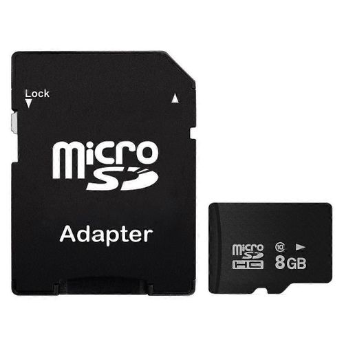 8 Go high speed class 10 Micro SD (TF) Memory Card from Taiwan, Write: 8Mb/s, Read: 12Mb/s (100% Real Capacity)(Black)