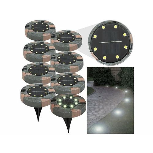 8 Lampes De Sol Solaires  Led