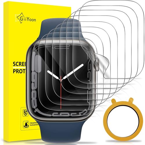 8 Pack Screen Protector For Apple Watch Series 9/8/7 41mm [Full Coverage] [Bubble-Free] [Anti-Scratch] Hd Clear Soft Tpu Screen Protector Film For Iwatch Series 8/7 41mm