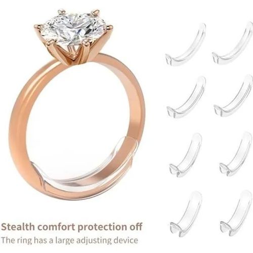 8 Pcs Bague Sizer Pour Les Anneaux En Vrac Invisible Ring Aring Avec L'outil De Mesure La Sonnerie Femmes