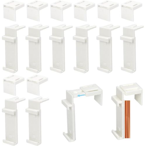 8 Pcs Supports De Serrage Pour Store Enrouleur, Store Enrouleur Sans Percage Accessoires De Rechange Pour Fentre En Bois, Battant De Porte, Suspension De Stores  Double Rouleau[Occ711543]