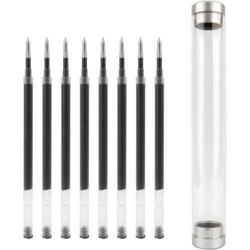 8 Recharges De Stylos  Bille Remplaables Fonctionnent Pour La Plupart Des Stylos De Marques Avec Une criture Douce, Une Encre Allemande  coulement Libre Avec Une Pointe  Bille Moyenne De 0,5 Mm