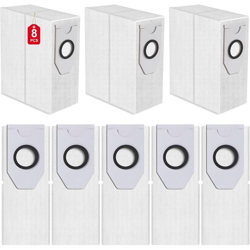 8 Sacs Aspirateur Pour Robots Eureka J12 Ultra/Midea V12, Ensemble De Sacs De Remplacement Accessoires[SSE7111345]