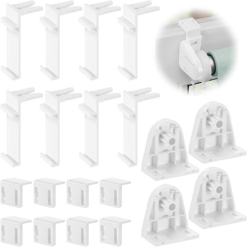 8 Set Fixation Store Enrouleur Sans Percage, Mecanisme De Rechange Pour Stores Enrouleurs Double, Rglable Supports De Serrage Pour Store Fenetre, Battants De Porte[Occ711668]