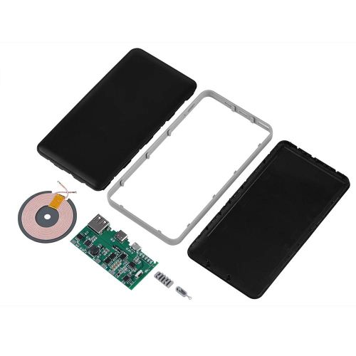 8000mah Portable Micro Type-C Interface Qi Sans Fil Chargeur Rapide Mobile Banque D'alimentation Cas Kit De Bricolage