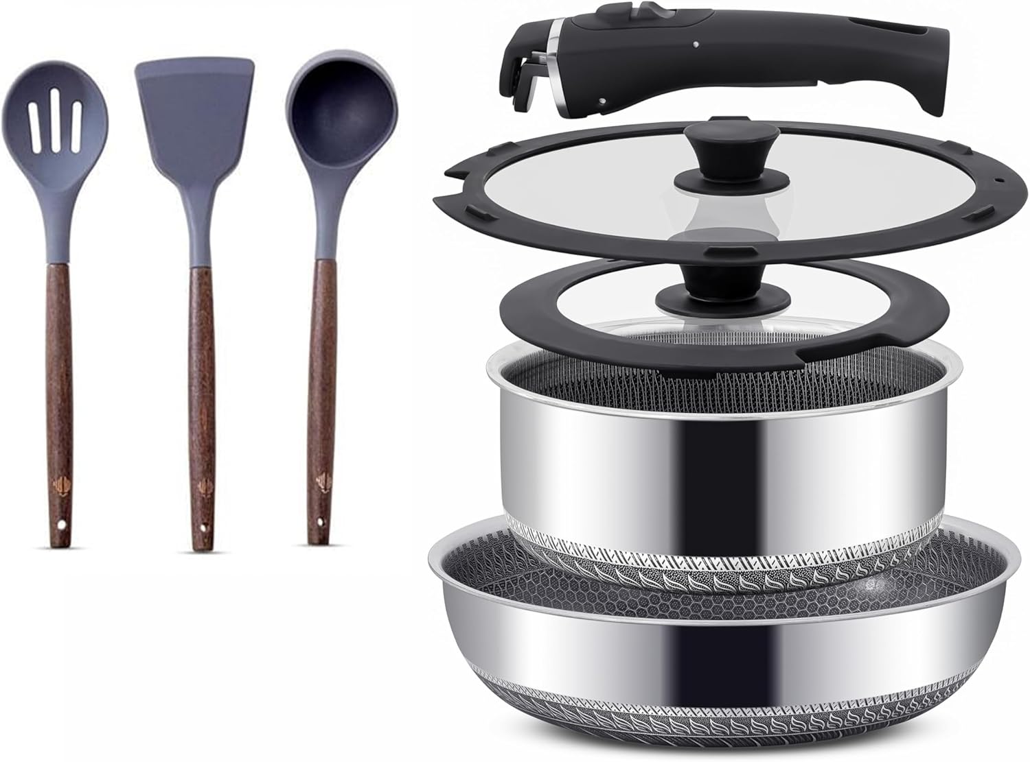 Subzonal-Ensemble Poêles & Casseroles Inox ¿ Poêle 28 Cm + Casserol...