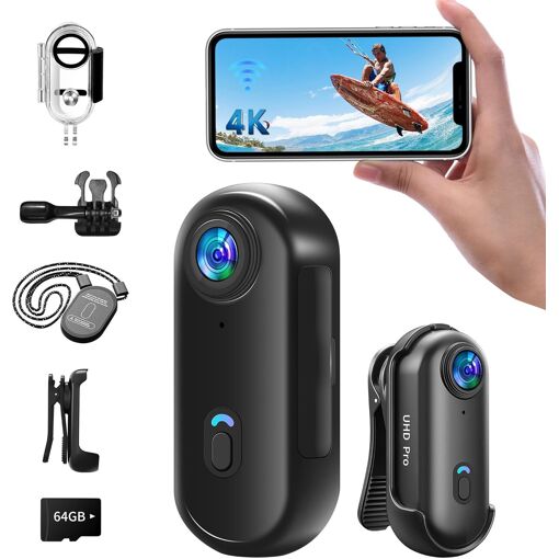Subzonal-Camera Sport 4k,Caméra Corporelle Étanche Magnétique,Mini ...