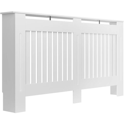 Cache-radiateur design &agrave;  lattes &eacute;tag&egrave;re de rangement 152,5x19x82cm