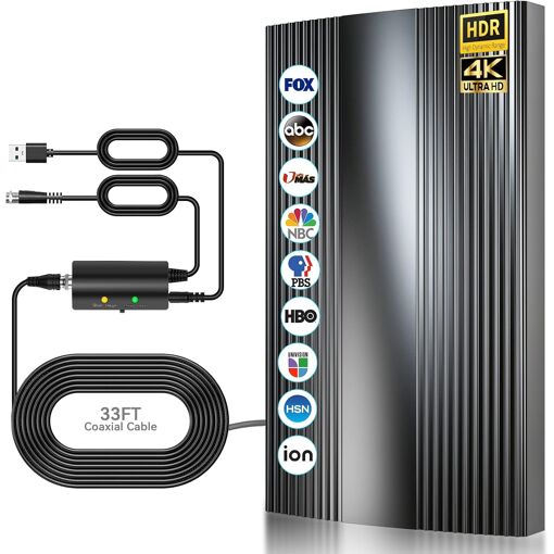 VornixorSarlshop-Antenne TV Intérieur Puissante TNT HD,600KM Gamme ...