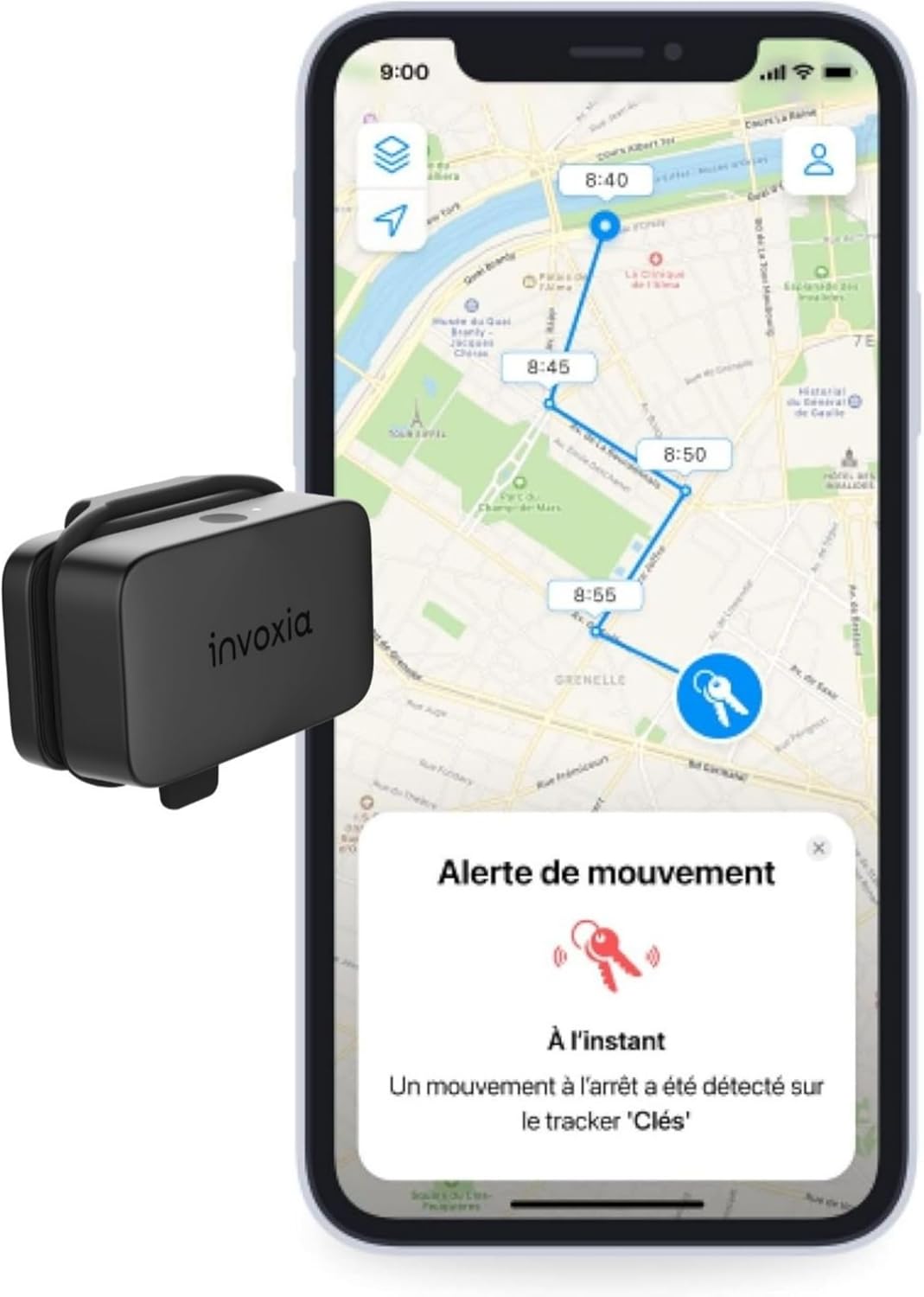 VornixorSarlshop-Mini Tracker GPS - Traceur GPS étanche avec Alerte...