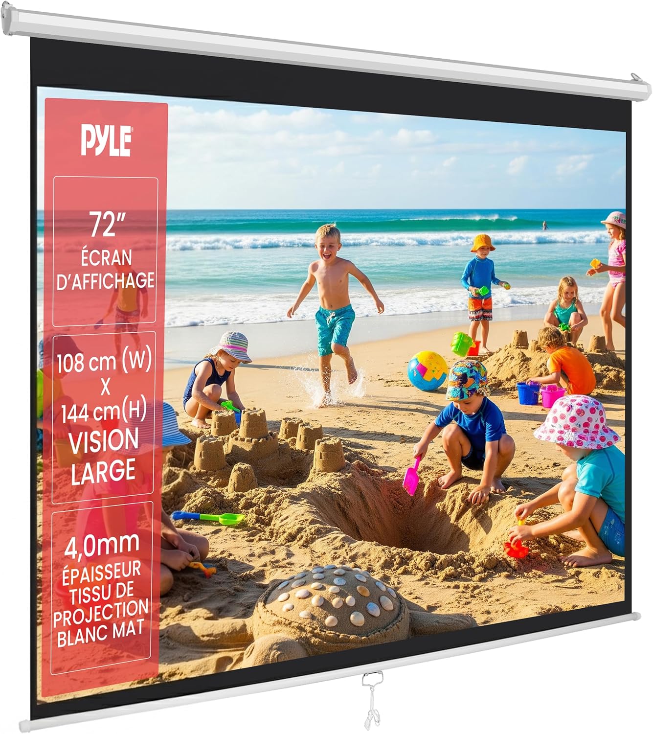 VornixorSarlshop-cran de Projection 72¿ ¿Écran Vidéoprojecteur Manu...