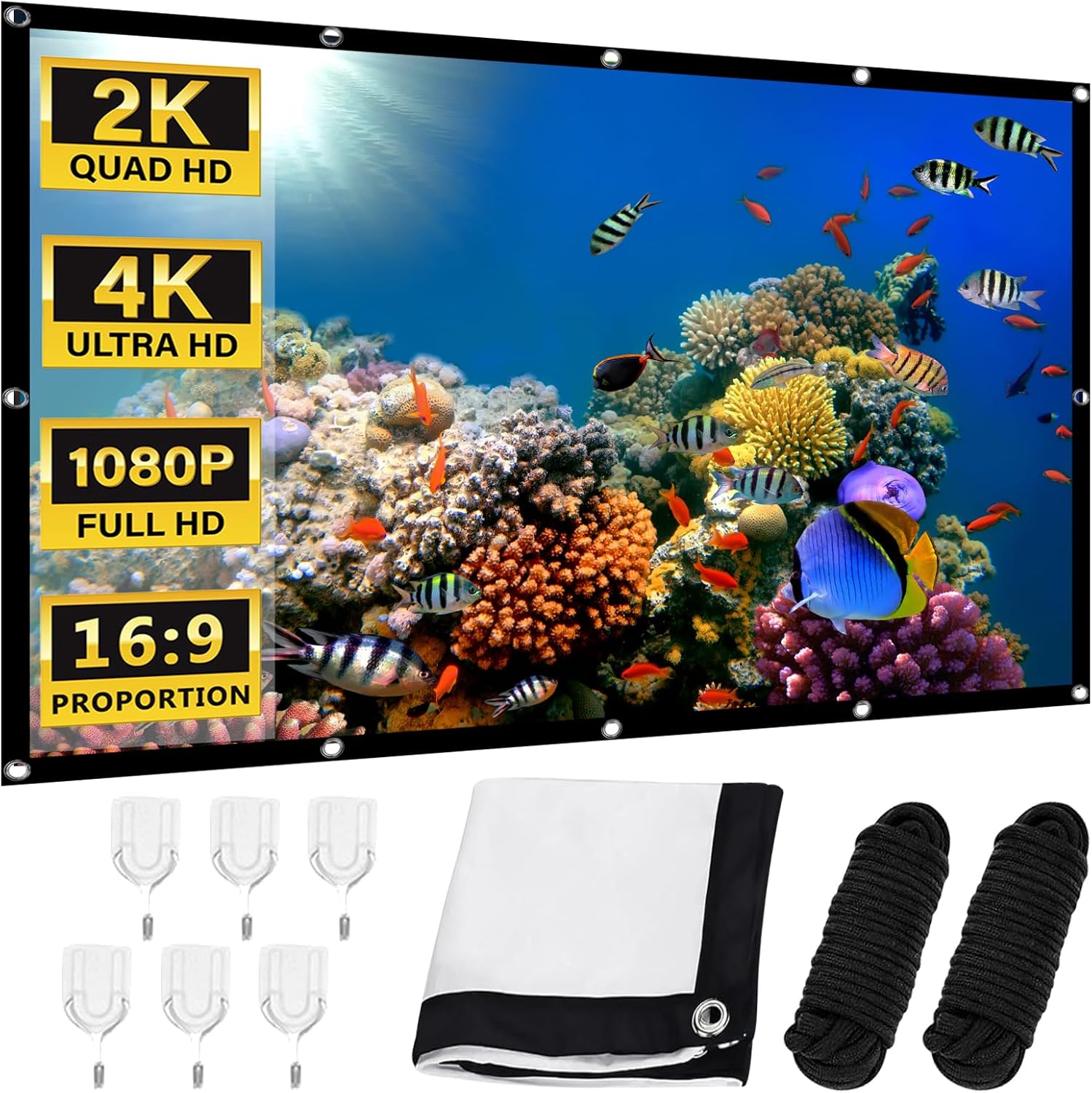 VornixorSarlshop-cran de projection de 100 pouces : Écran de projec...