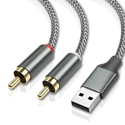 VornixorSarlshop-Câble USB vers 2 RCA, USB 2.0 vers 2rca mâle 2 pho...