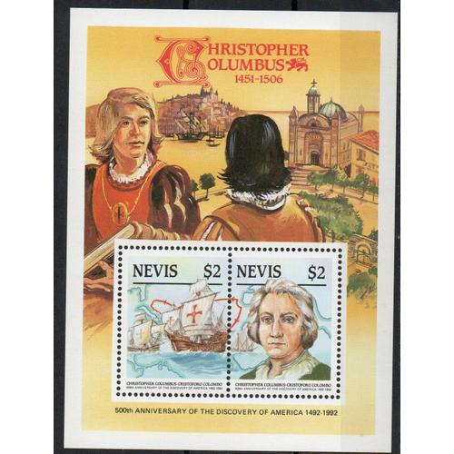 Nevis Timbres Christophe Colombe 1992